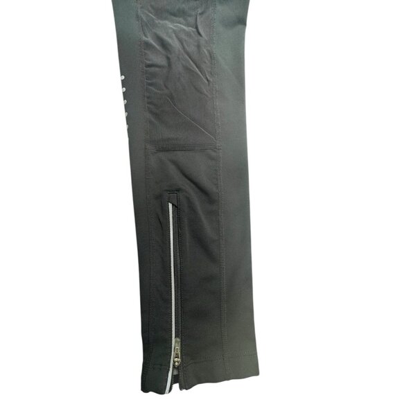 Nike Womens Dri Fit Tech Tights Drawstring Pockets Mesh Ankle Zippers Black Sz M - Picture 12 of 16